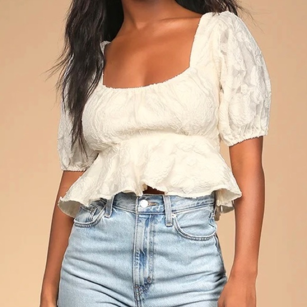 Lulus Peplum Crop Top